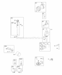 Crankshaft Piston Camshaft Oil Diagram and Parts List for  Briggs and Stratton Engine